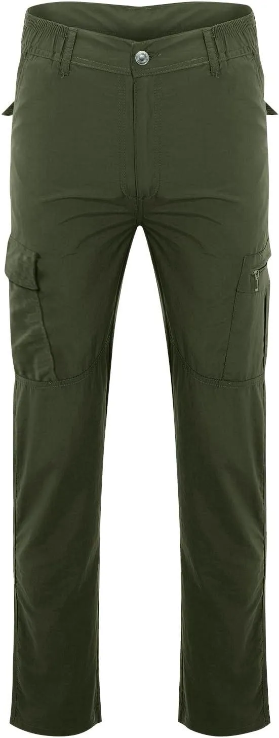 Mencomfy Cargo Pants Waterproof Ripstop Flex Work Pants Construction Tactic Hiking Outdoor Lightweight Trousers