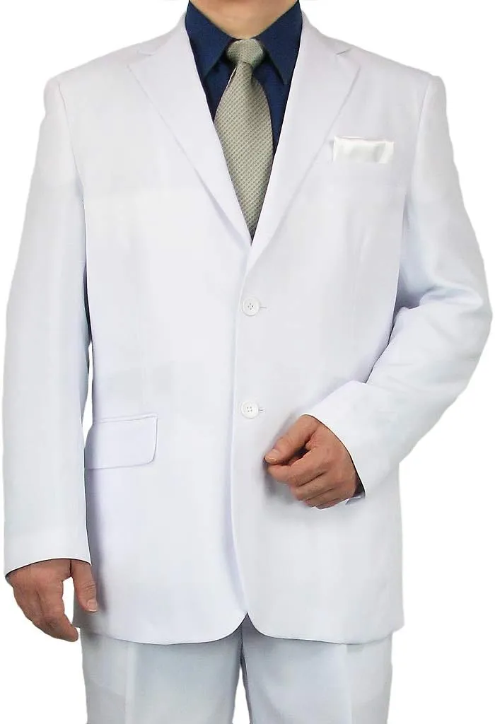 Mens 2-Piece Regular Fit Dress Suit Single-Breasted Jacket & Flat-Front Pants Includes Free Stylish Socks