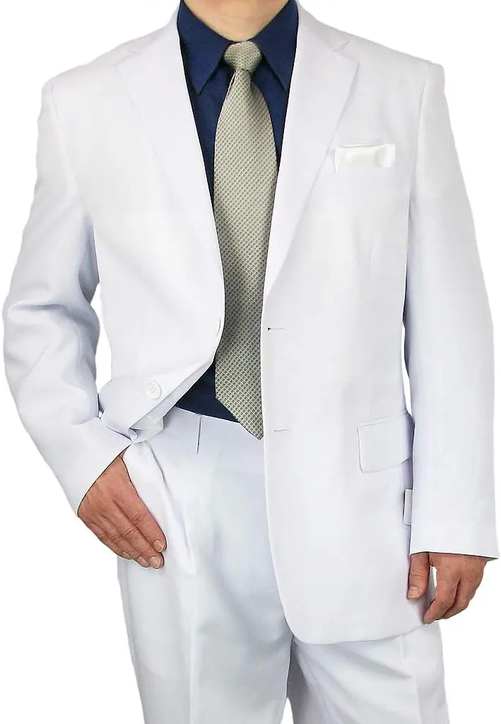 Mens 2-Piece Regular Fit Dress Suit Single-Breasted Jacket & Flat-Front Pants Includes Free Stylish Socks
