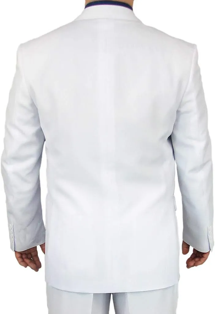 Mens 2-Piece Regular Fit Dress Suit Single-Breasted Jacket & Flat-Front Pants Includes Free Stylish Socks