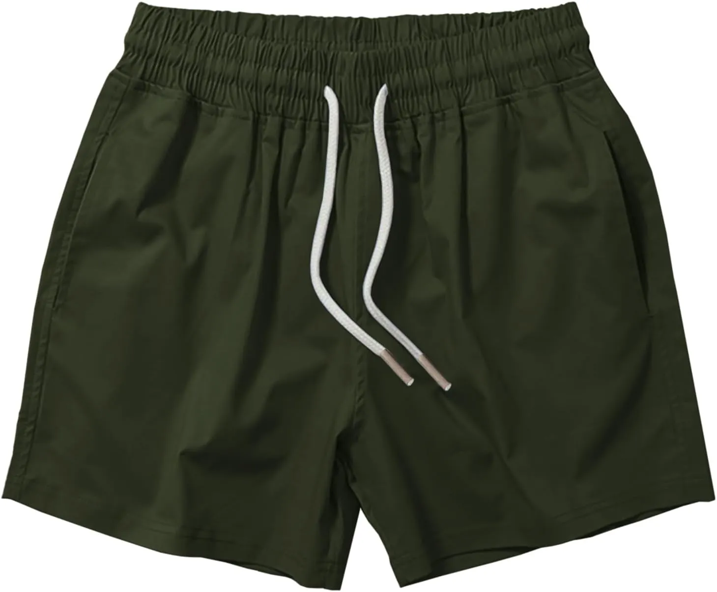 Mens 5" Shorts Cotton Casual Classic Fit Elastic Waist Summer Daily Wear Workout Short