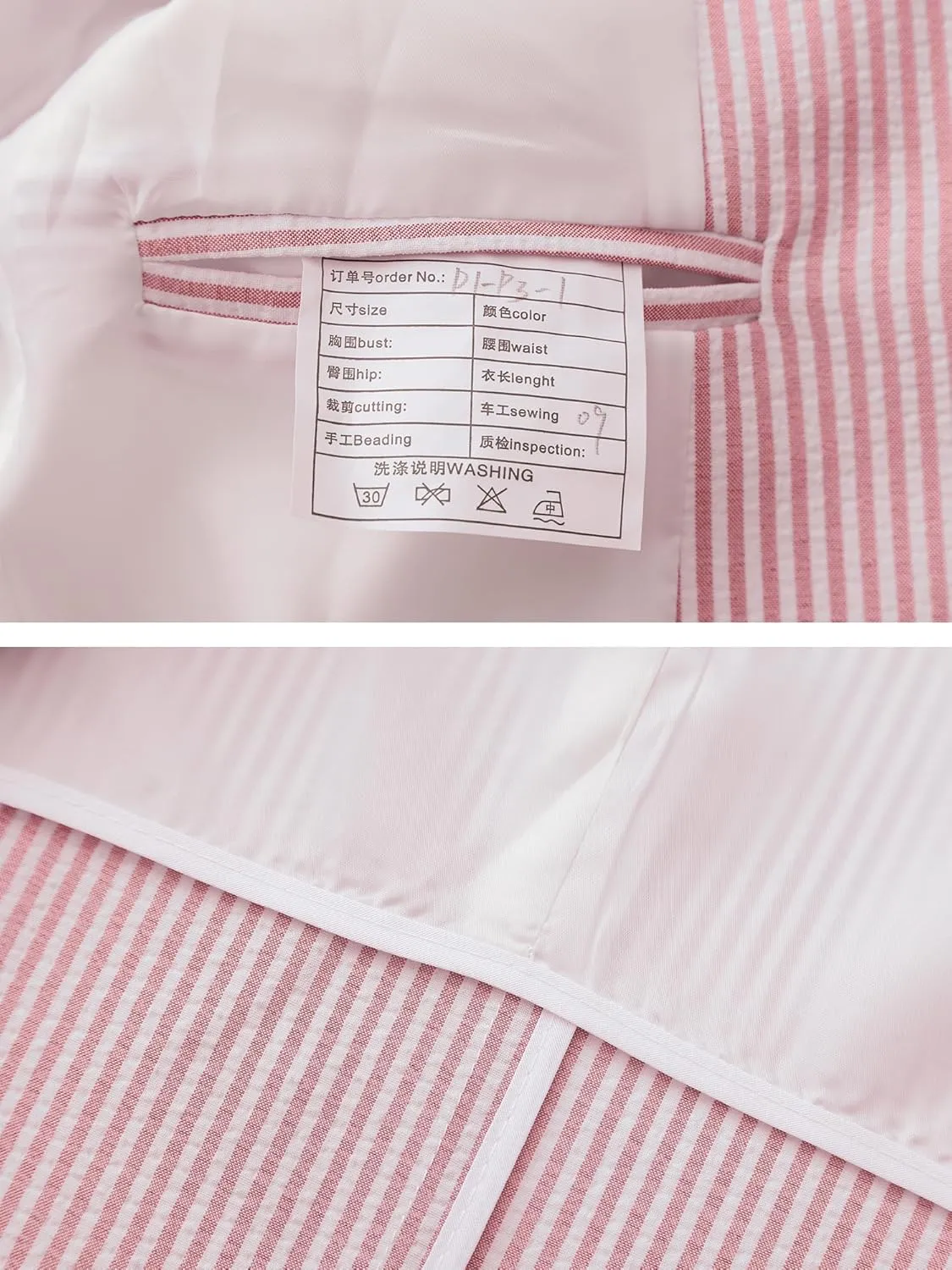 Men's Big & Tall Striped Seersucker Blazer Casual Lightweight Suit Jacket Summer Beach Wedding Daily Wear