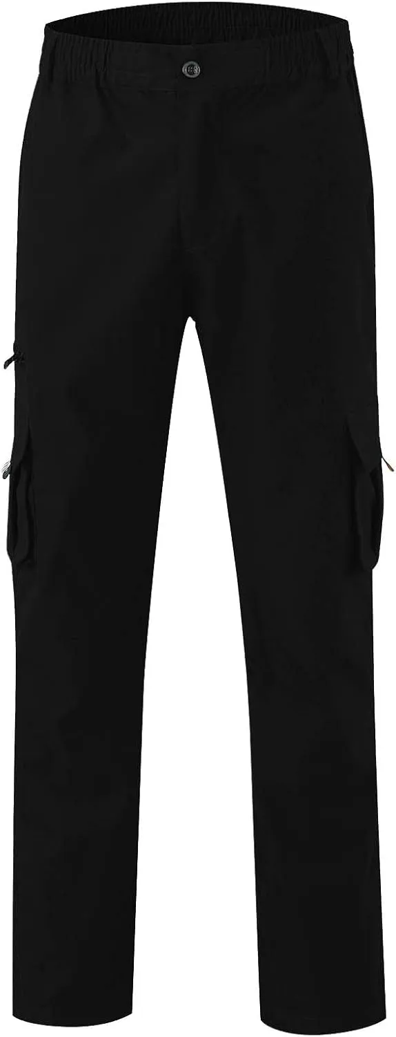 Mens Cargo Pants Baggy Stretch Big and Tall Sweatpants Pockets Loose Fit Hiking Pants Outdoor Plus Size Pants Match
