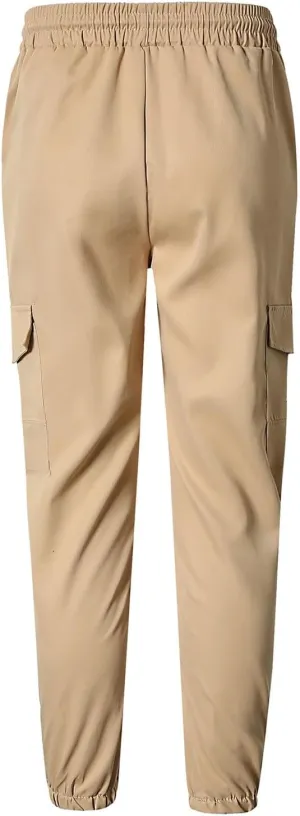 Men's Cargo Pants Casual Hiking Pants Joggers Sweatpants Streetwear Lightweight Drawstring Elastic Waist Pants with Pockets