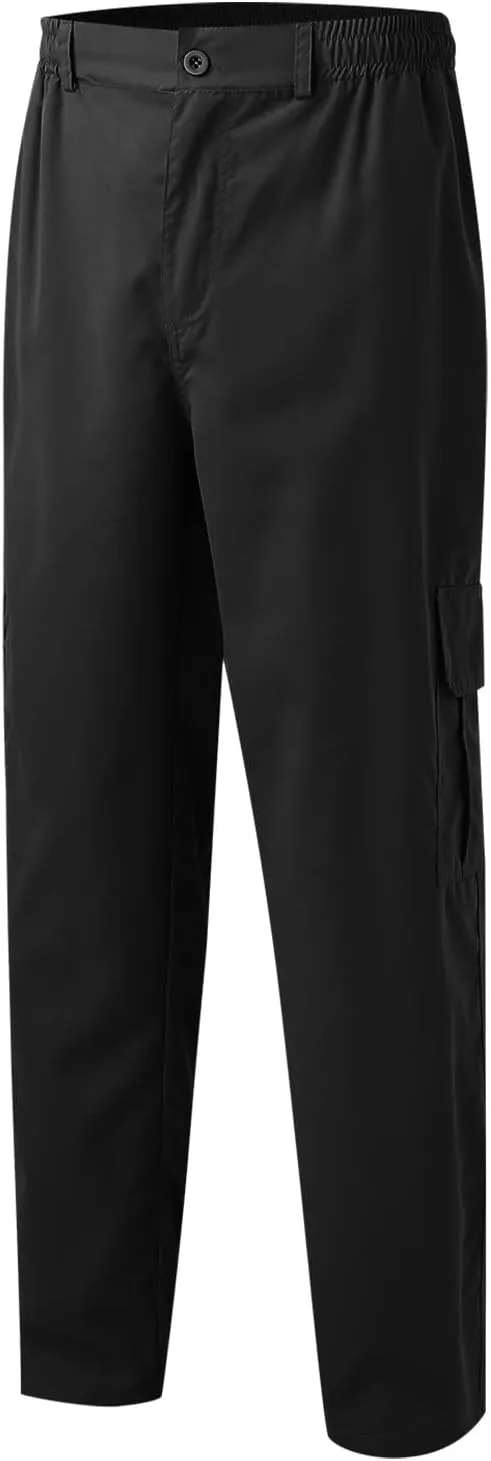 Men's Cargo Pants with Mutil Pockets Open Bottom Big and Tall Sweatpants Lightweight Elastic Waiset Casual Athletic Joggers