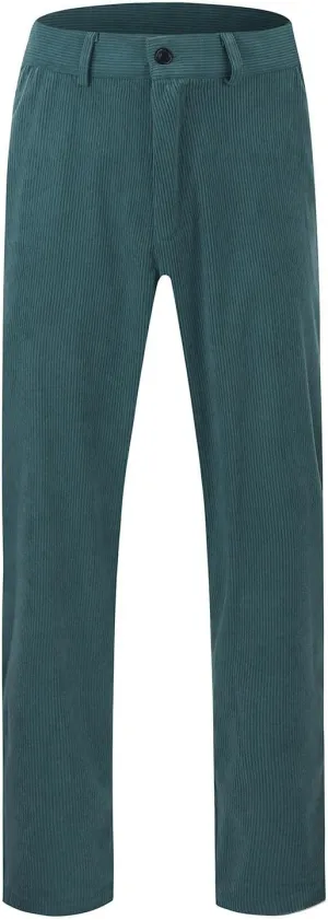 Men's Casual Corduroy Pants Loose Fit Stretch Waist Straight Leg Trousers Lightweight Button Up Plus Size Lounge Pants