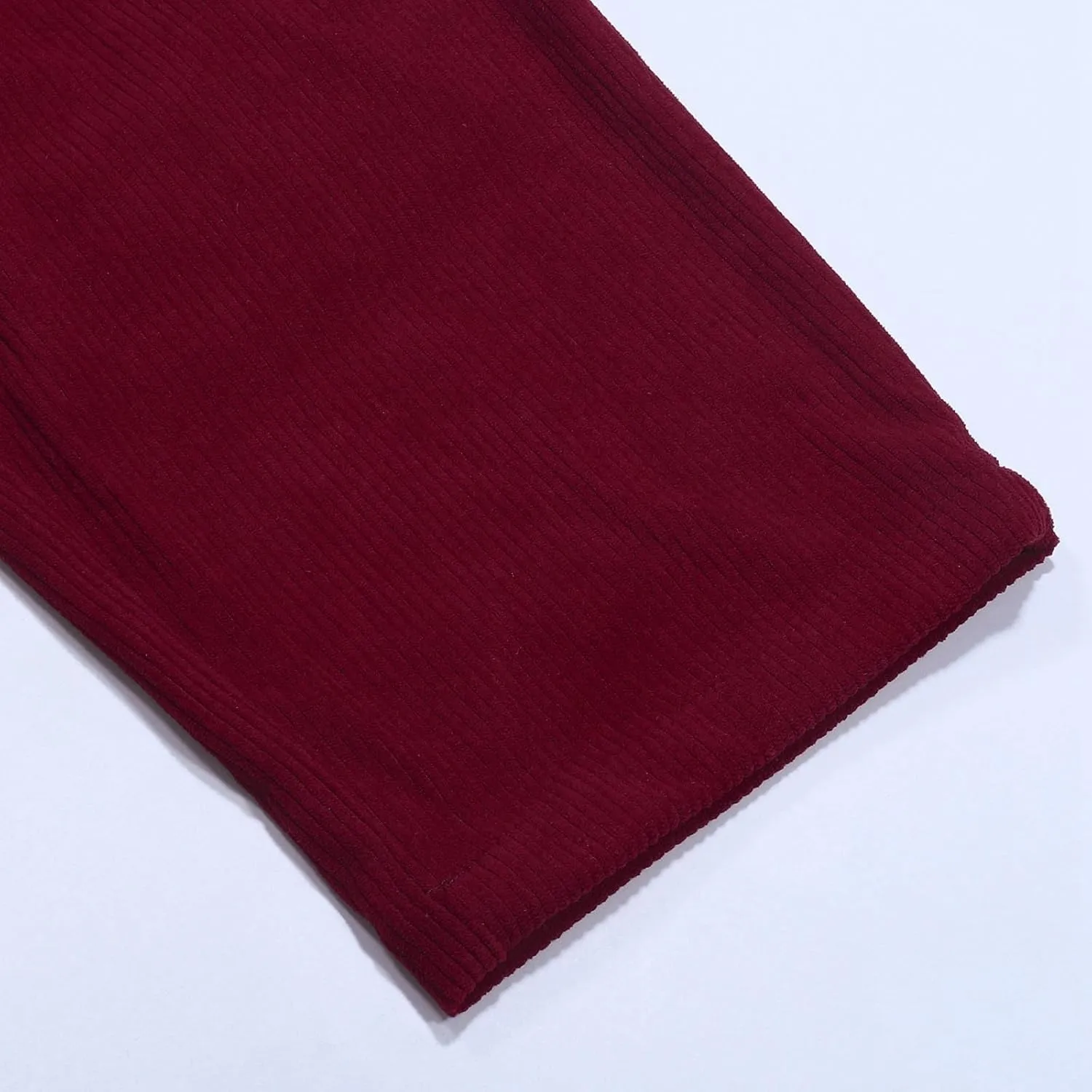 Men's Casual Corduroy Pants Loose Fit Stretch Waist Straight Leg Trousers Lightweight Button Up Plus Size Lounge Pants