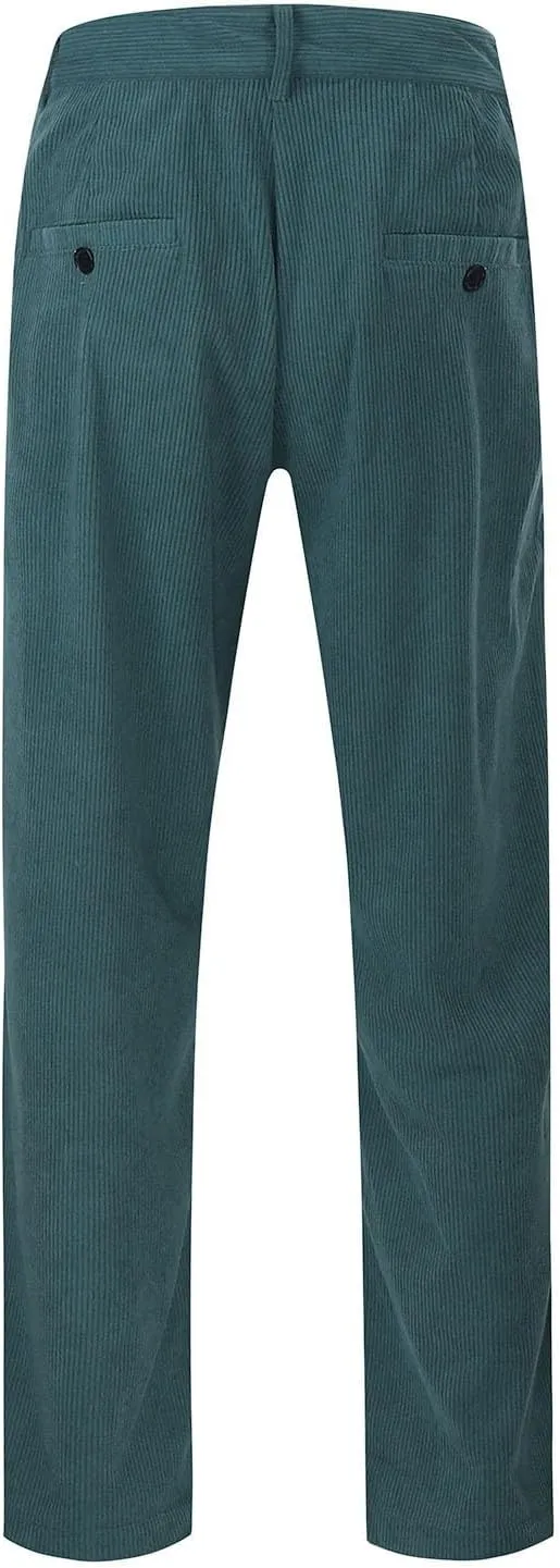 Men's Casual Corduroy Pants Loose Fit Stretch Waist Straight Leg Trousers Lightweight Button Up Plus Size Lounge Pants