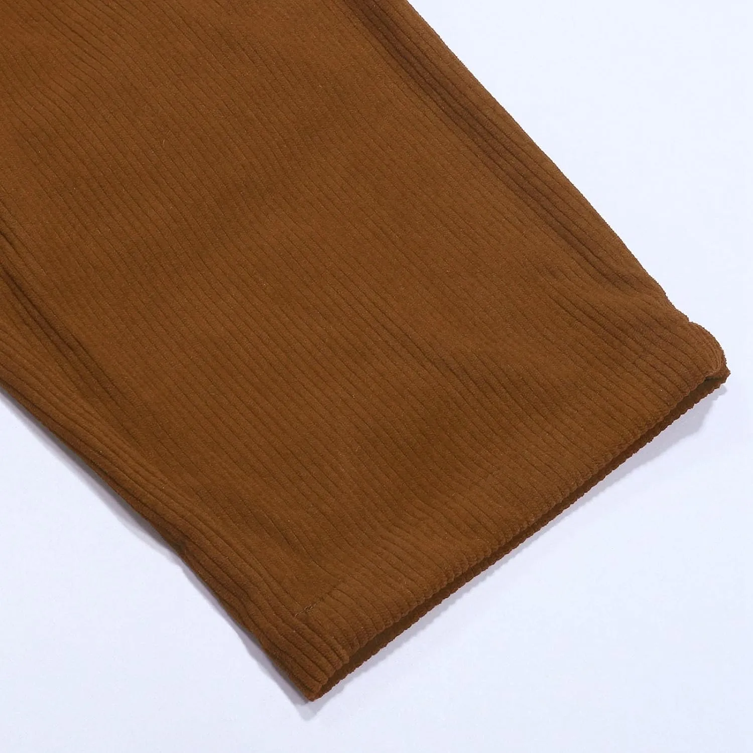Men's Casual Corduroy Pants Loose Fit Stretch Waist Straight Leg Trousers Lightweight Button Up Plus Size Lounge Pants