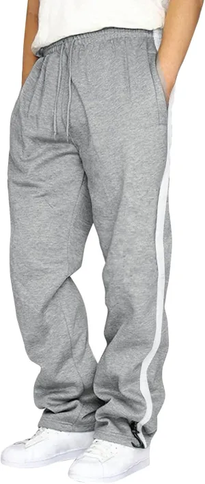 Mens Casual Pants Fashion Sport Cargo Sweatpants Lightweight Workout Athletic Pants Open Bottom Joggers with Pockets
