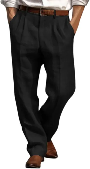 Mens Casual Pants Loose Fit Straight Leg Breathable Summer Beach Pants Plus Size Stretch Outdoor Hiking Jogging Trousers