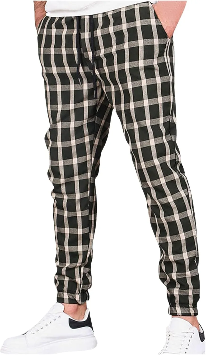 Mens Casual Slim Skinny Stretch Flat Front Solid Comfy Fashion Style Business Dress Slacks Chinos Pants