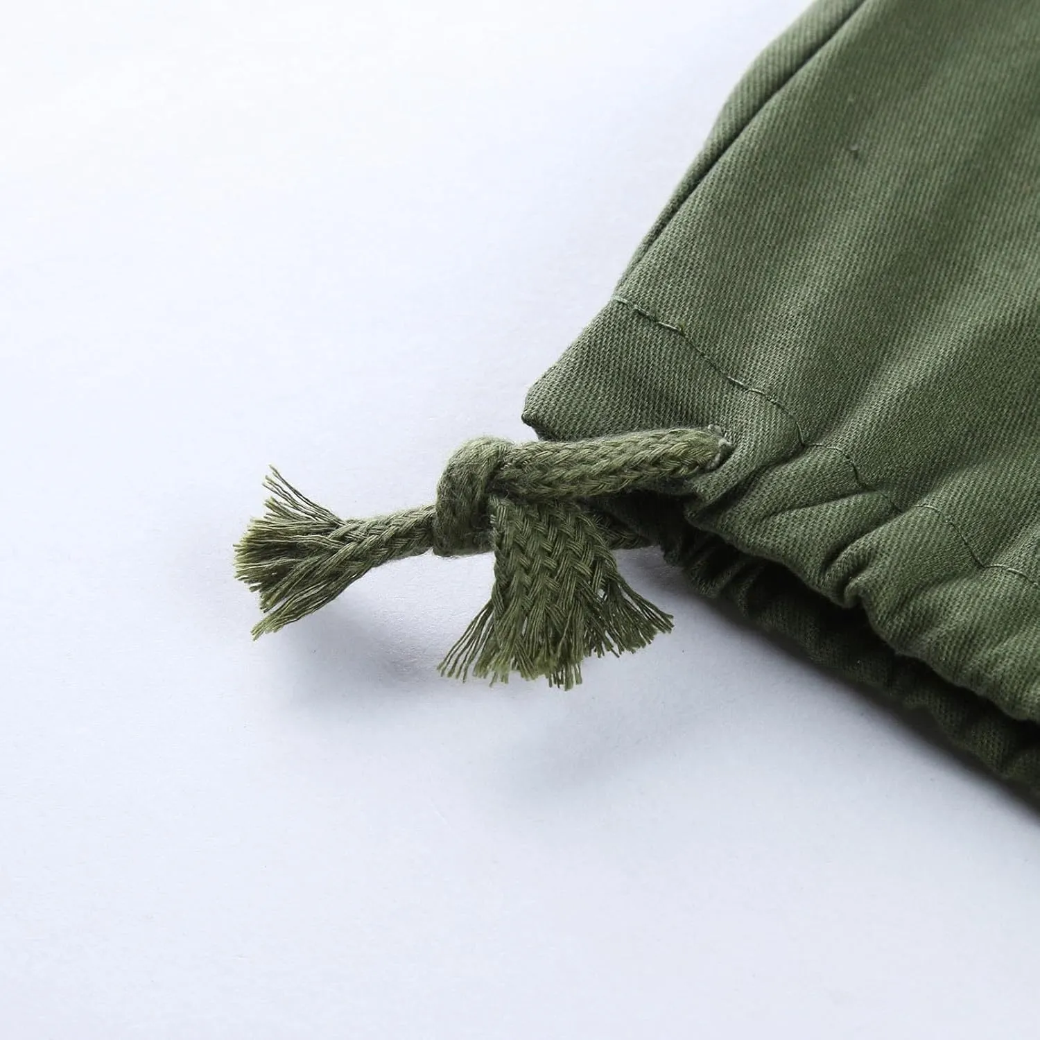 Mens Drawstring Cargo Pants Casual Stretch Waist Sweatpants Running Athletic Tactical Trousers Hiking Pants with Pockets