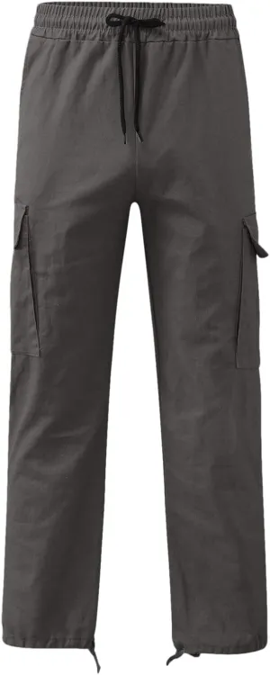 Men's Linen Pants Casual Twill Chino Lace Up Pants Fashion Baggy Sweatpants Lightweight Joggers Athletic Pants