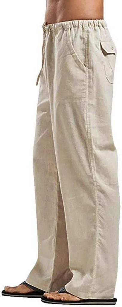 Men's Paisley Pants Cargo Jogger Oversized Cargo Pants for Men Linen Casual Trousers Men's Long John Thermal Pants