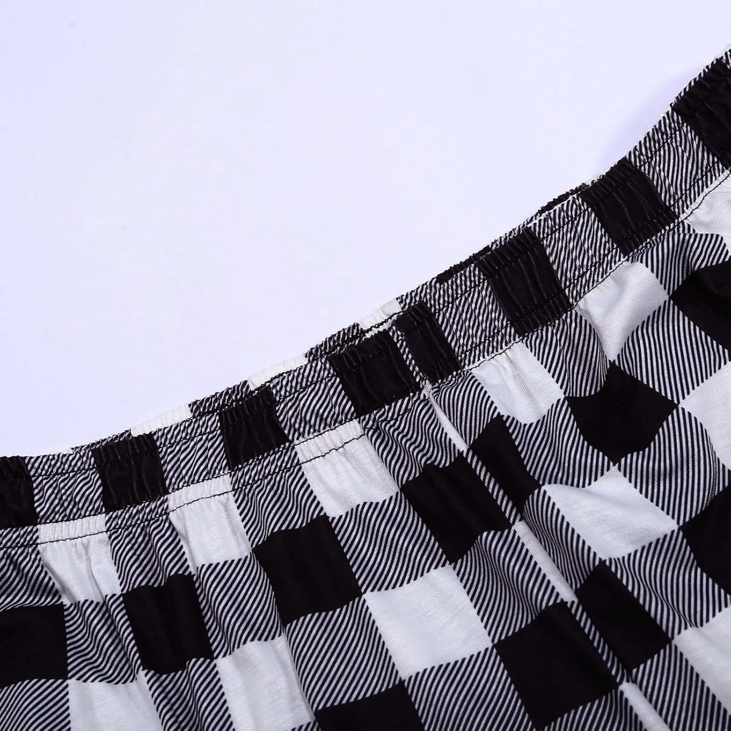 Mens Pajama Pants Wide-Legged Plaid Printed Drawstring Pockets Casual Pants Fall and Winter Sleepwear Pants
