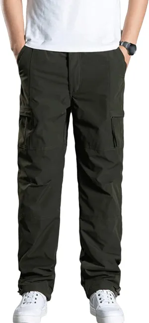 Mens Pants Cargo Joggers Sweatpants Fashion Casual Stretch Athletic Pant Slim Fit Chino Trousers with Pockets