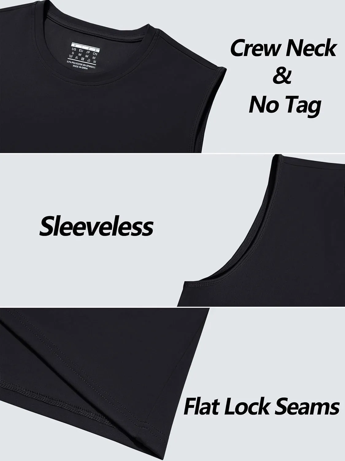 Men's Sleeveless Tank Top Quick Dry UPF 80  Sun Protection Lightweight Athletic Gym Workout Muscle Shirts