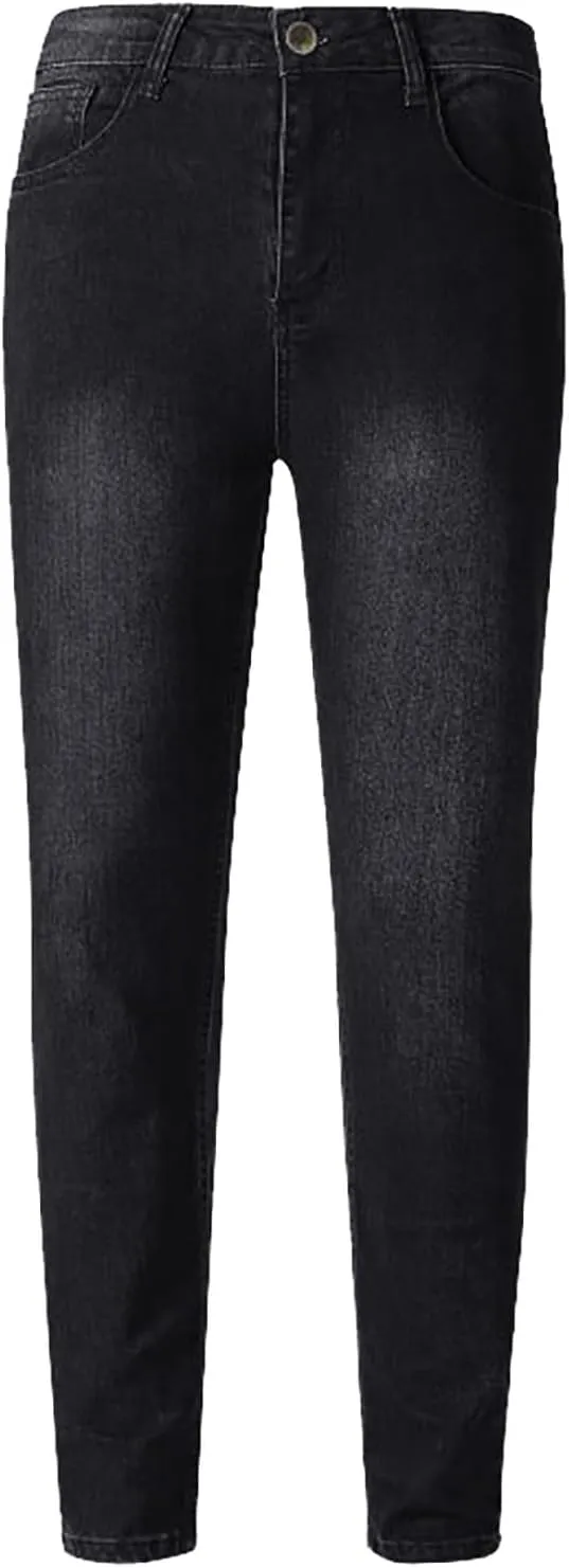 Mens Slim Fit Jeans Stretch Skinny Stretch Jean Fashion Flex Tapered Leg Denim Pants Casual Classic Plain Trousers