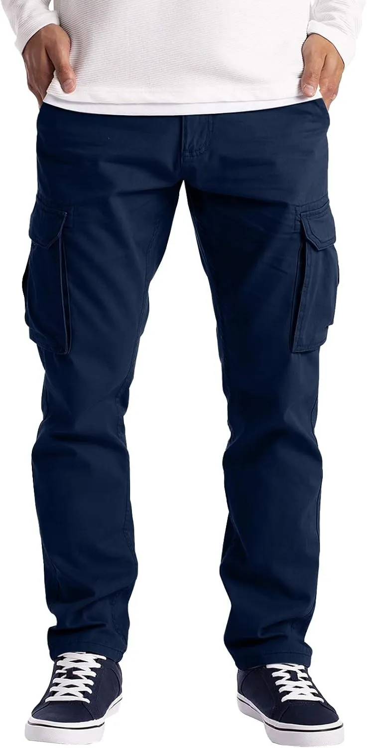 Men's Sweatpants Joggers with Pockets Baggy Elastic Drawstring Waist Baggy Trousers Lightweight Outdoor Workout Cargo Pants