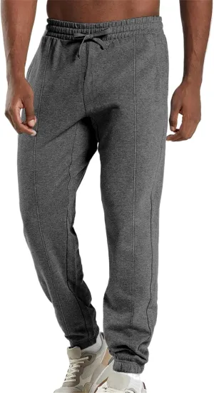 Men's Workout Tapered Pants Stripe Drawstring Sweatpants Slim Fit Solid Baggy Pants Gym Athletic Joggers Sweatpants