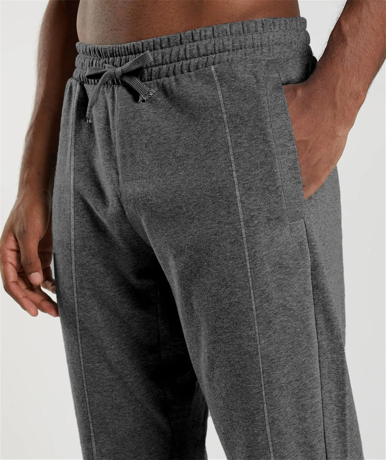 Men's Workout Tapered Pants Stripe Drawstring Sweatpants Slim Fit Solid Baggy Pants Gym Athletic Joggers Sweatpants