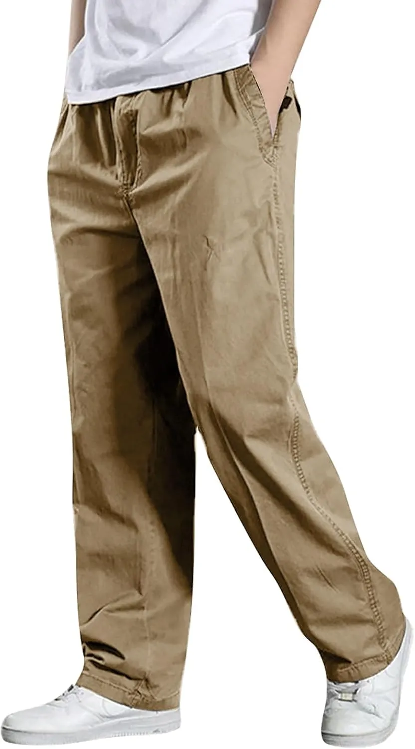 MIDOO Mens Cargo Pants Slim Fit Casual Loose Straight Sweatpants Outdoor Lightweight Work Hiking Pants Jogger Tousers