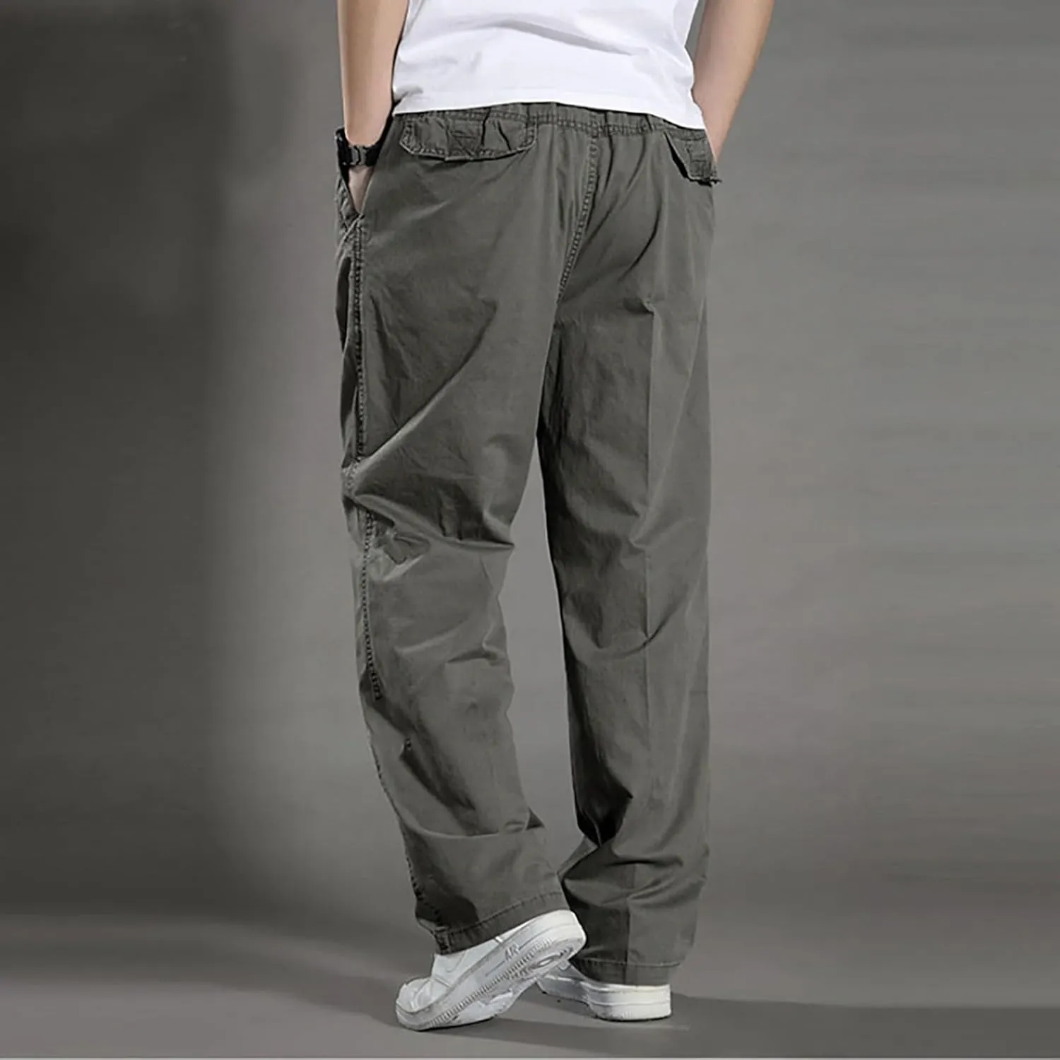 MIDOO Mens Cargo Pants Slim Fit Casual Loose Straight Sweatpants Outdoor Lightweight Work Hiking Pants Jogger Tousers