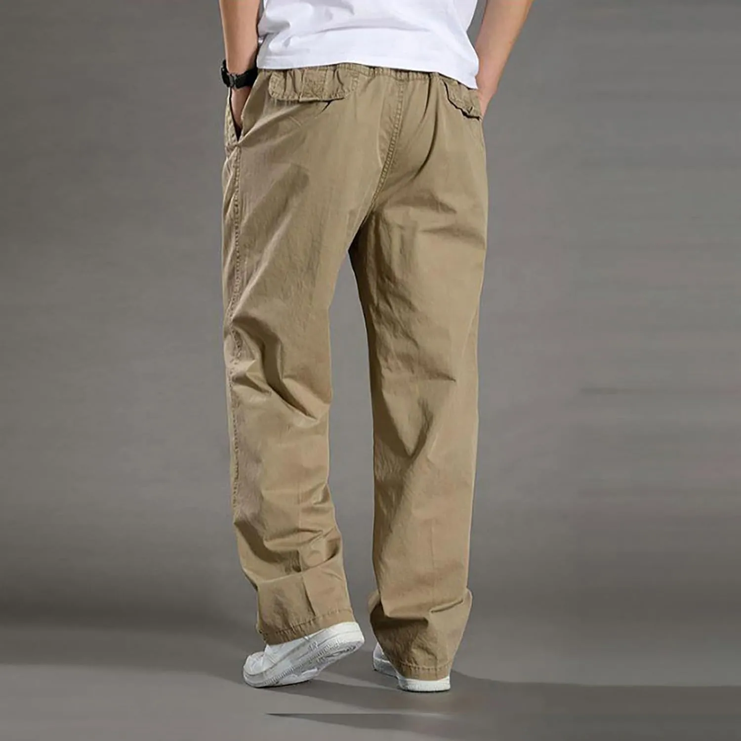MIDOO Mens Cargo Pants Slim Fit Casual Loose Straight Sweatpants Outdoor Lightweight Work Hiking Pants Jogger Tousers