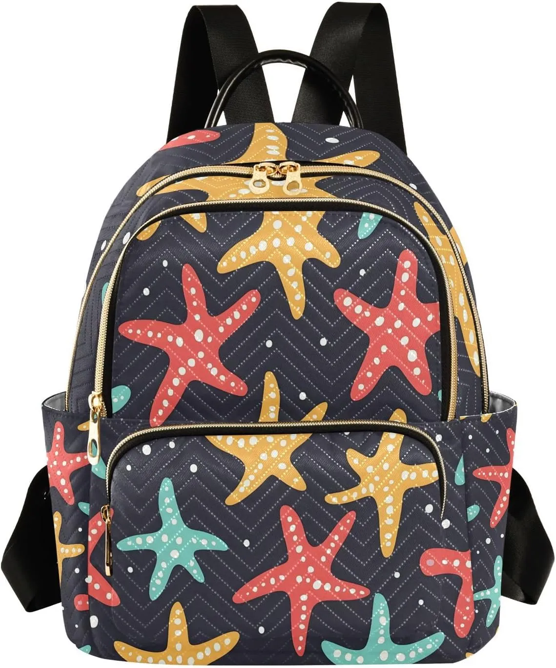 Mini Backpack for Women Cartoon Small Starfish Pattern Small Purse Daypacks Stylish Bags Lightweight Travel Backpacks for College Shopping Work Dating