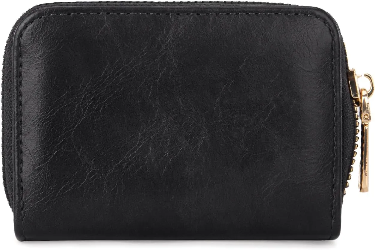 Montana West Small Credit Card Holder for Women Rfid Blocking Compact Card Organizer Multiple Card Slots With Zipper