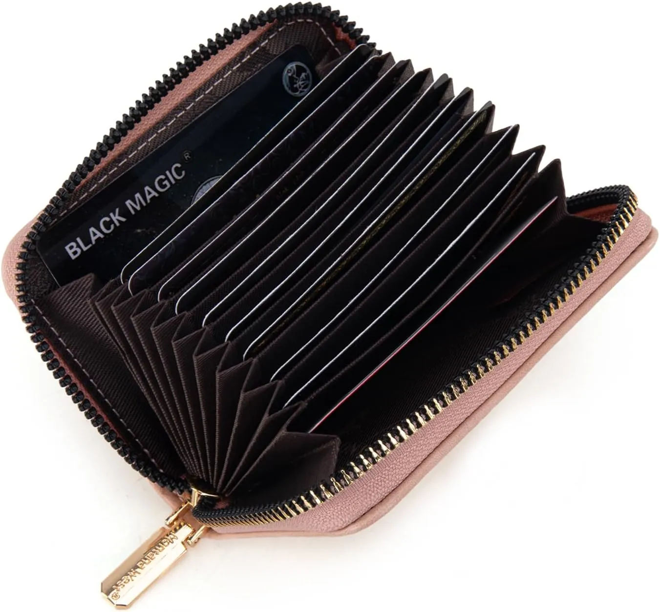 Montana West Small Credit Card Holder for Women Rfid Blocking Compact Card Organizer Multiple Card Slots With Zipper