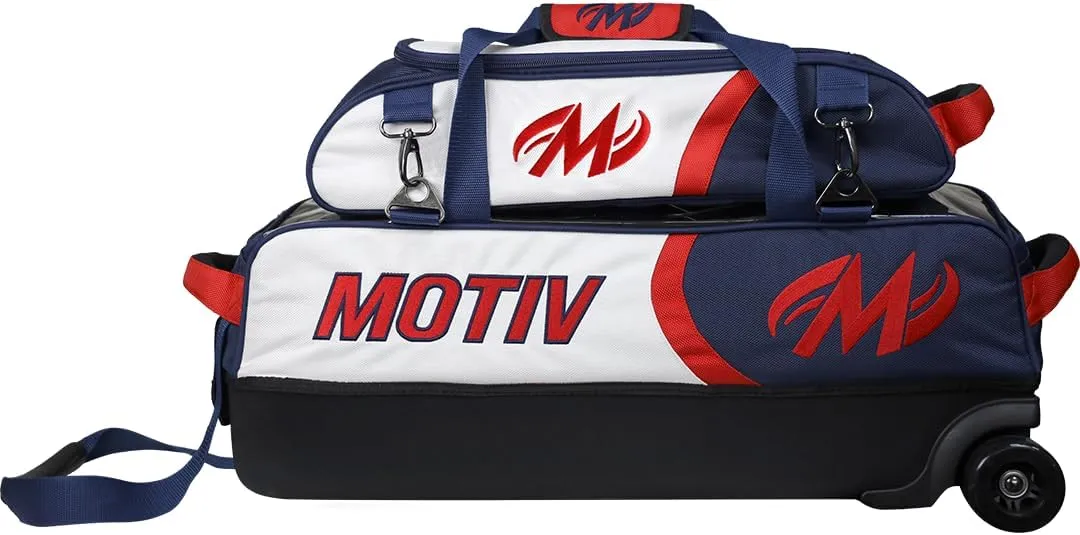 MOTIV Apex Triple Slim-Roller Bowling Bag With Shoe Bag | Compact premium design | Limited Edition Liberty theme