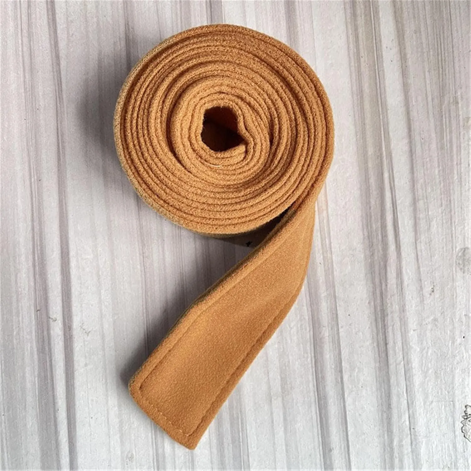 Muloo Unisex-Adults Woolen Cinch Belt, Approx. 180x5cm/ 70.87x1.97in, Brown, Solid, Tie Closure, Perfect for Daily Wear and Overcoats