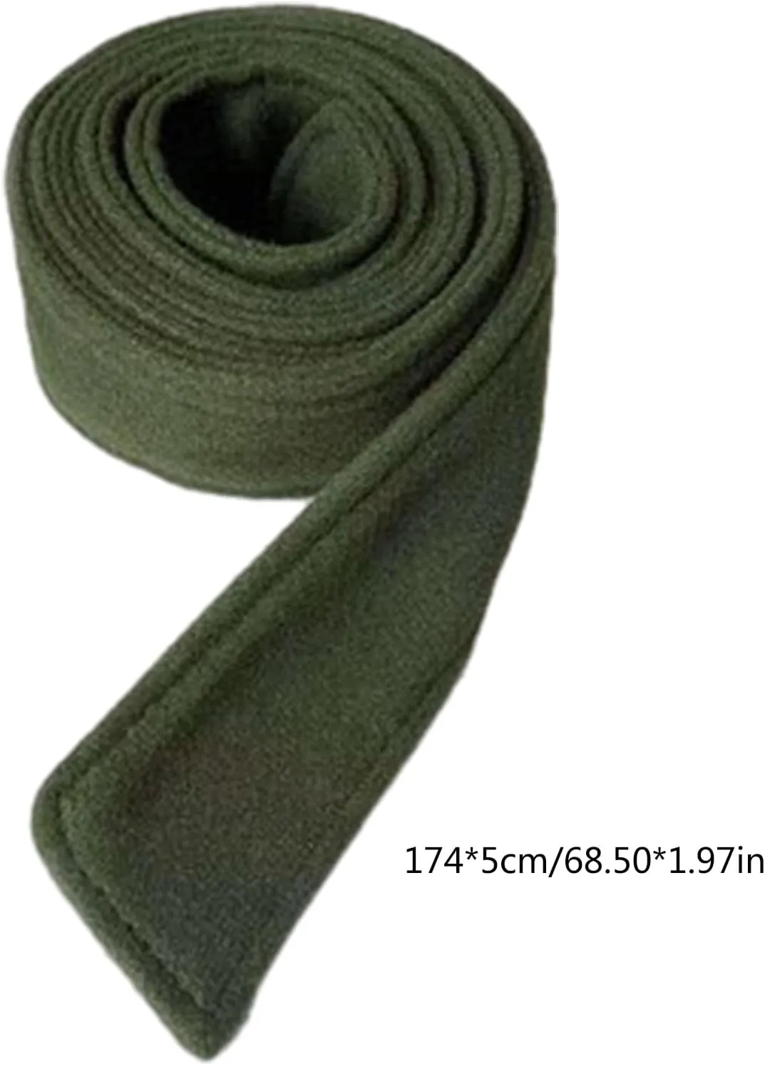 Muloo Unisex-Adults Woolen Cinch Belt, Approx. 180x5cm/ 70.87x1.97in, Brown, Solid, Tie Closure, Perfect for Daily Wear and Overcoats