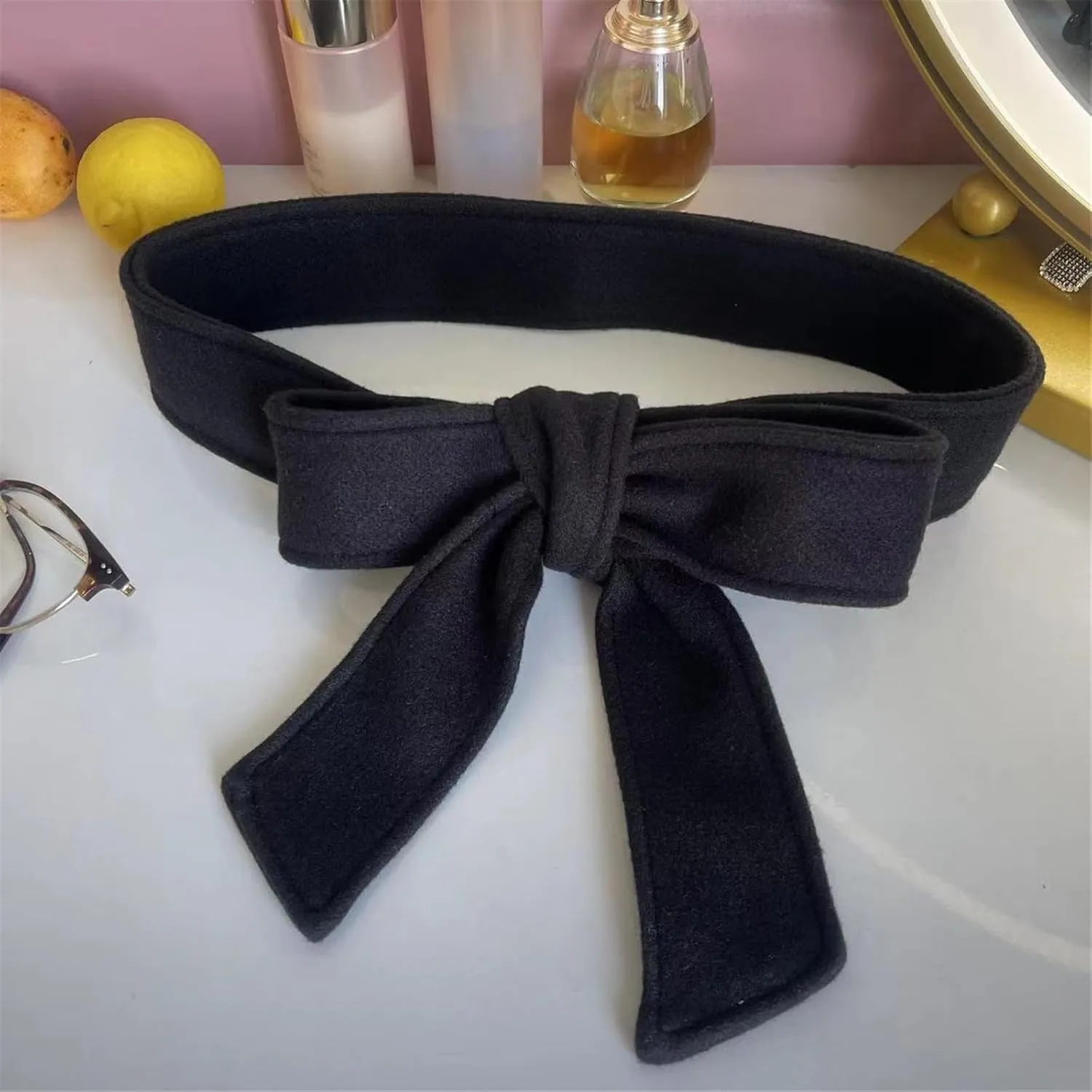 Muloo Unisex-Adults Woolen Cinch Belt, Approx. 180x5cm/ 70.87x1.97in, Brown, Solid, Tie Closure, Perfect for Daily Wear and Overcoats