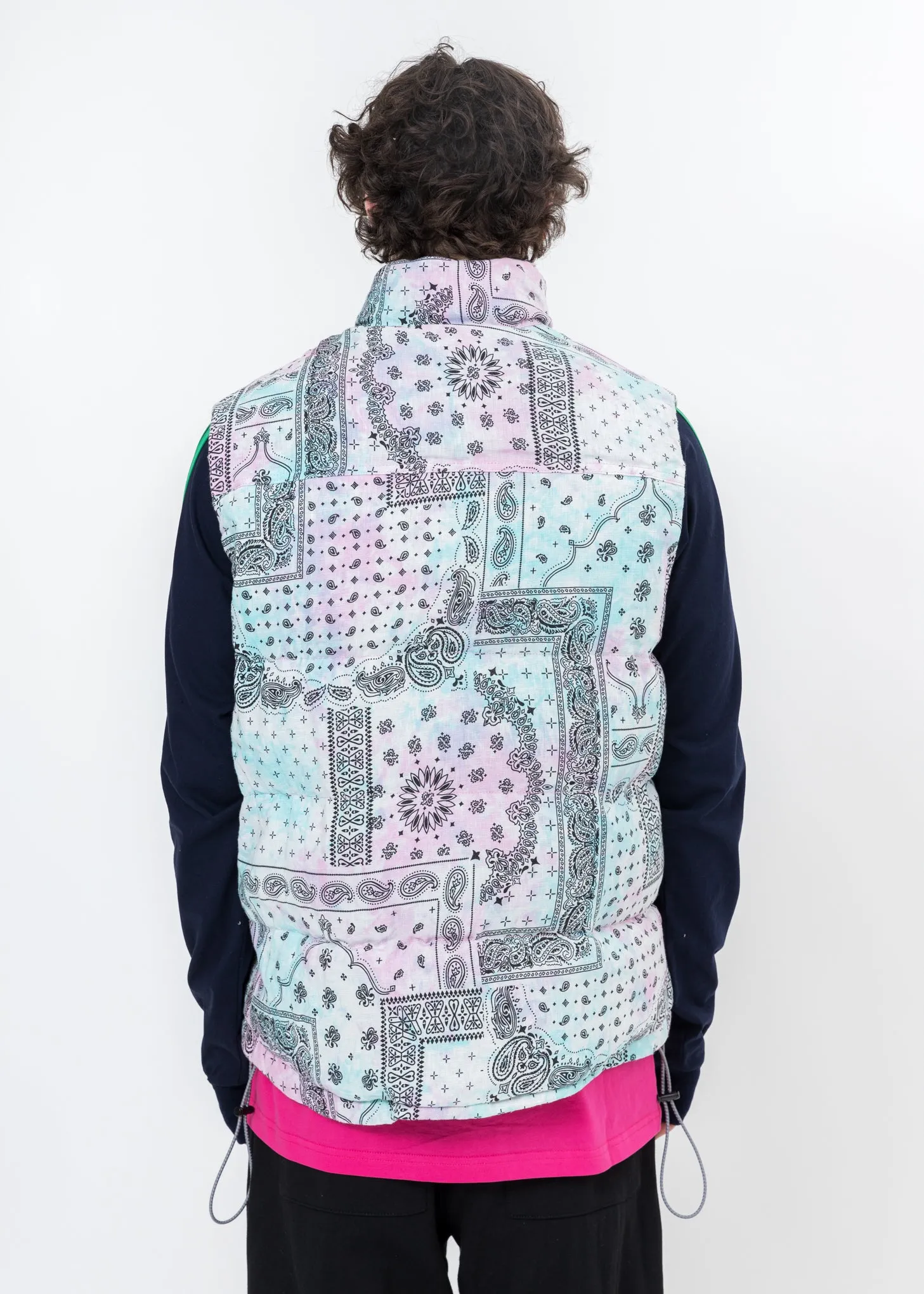 Multi Paisley Patchwork Down Vest