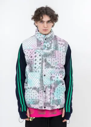 Multi Paisley Patchwork Down Vest