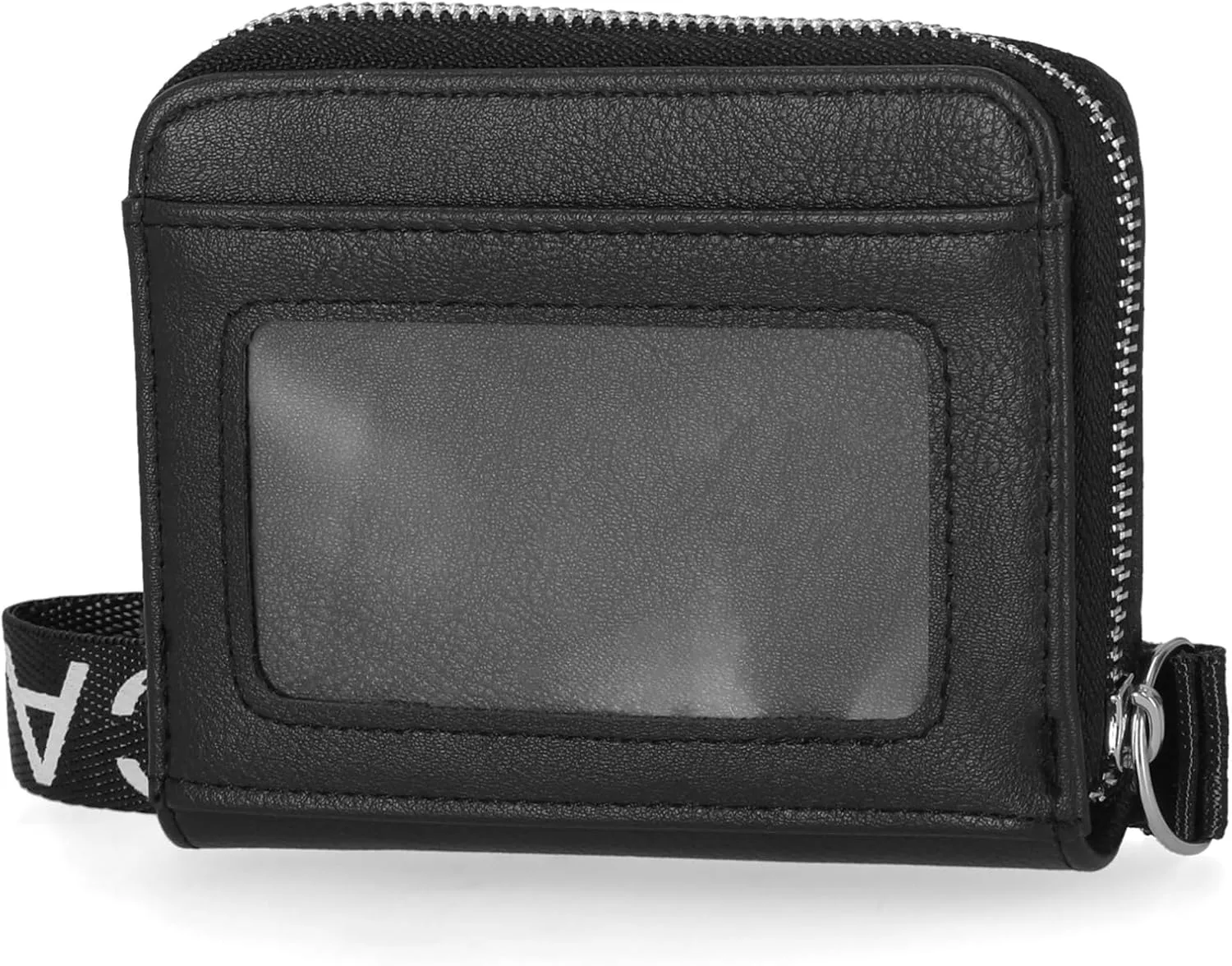 Nautica Everglades Small Wallet for Women, Compact Thin Wristlet, Credit Card Wallet with ID Window, Zippered Coin Purse, Black