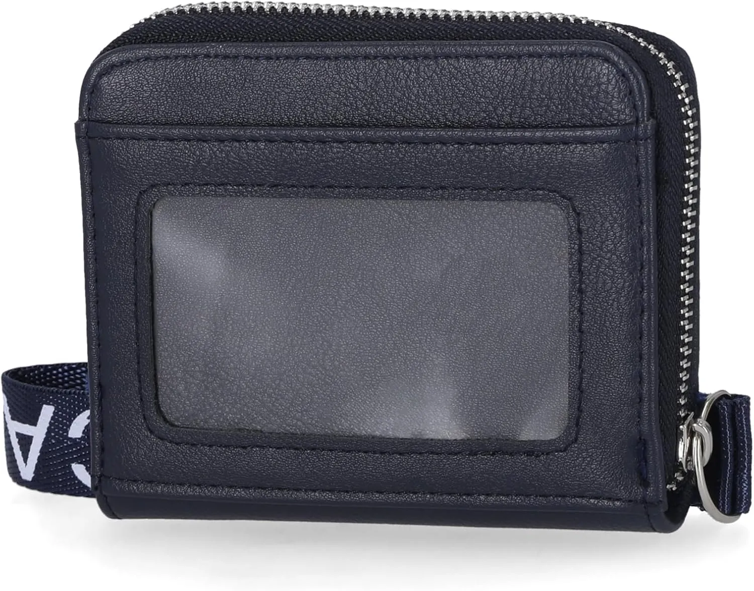 Nautica Everglades Small Wallet for Women, Compact Thin Wristlet, Credit Card Wallet with ID Window, Zippered Coin Purse, Indigo