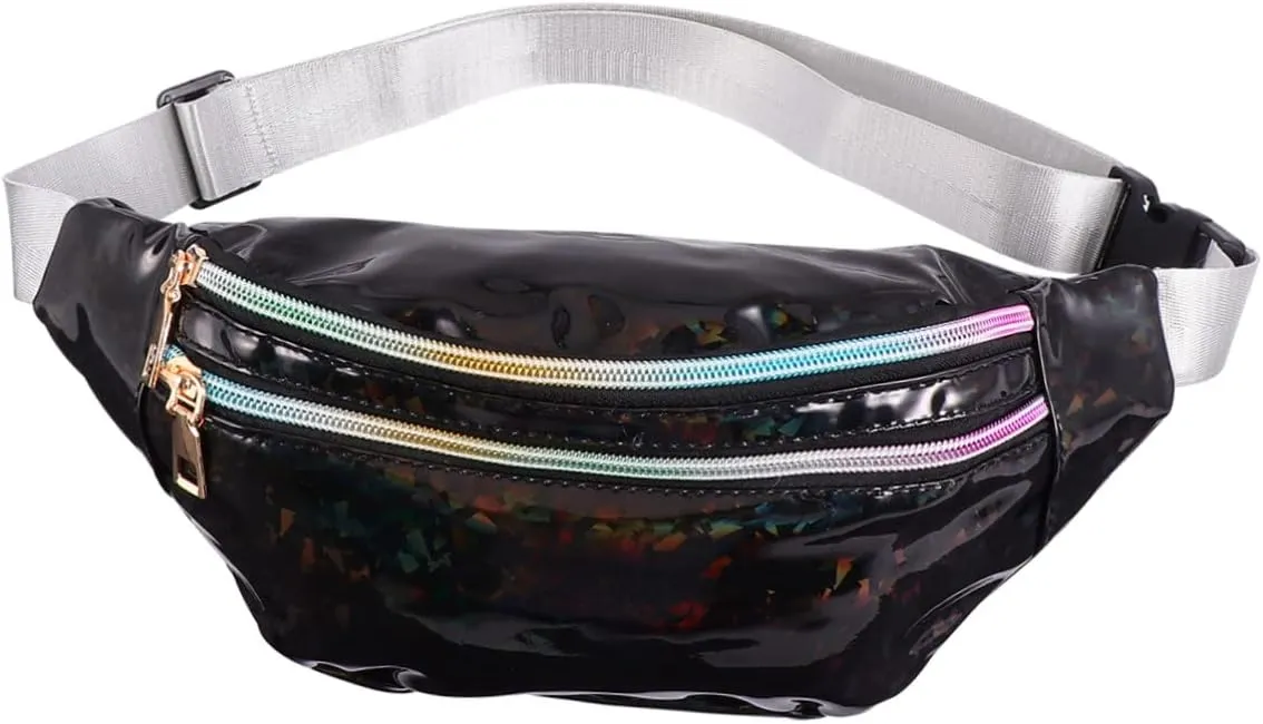 NOLITOY Women's Crossbody Belt Bag Fashionable Sequin Waist Pack Waterproof Compact for Daily Use