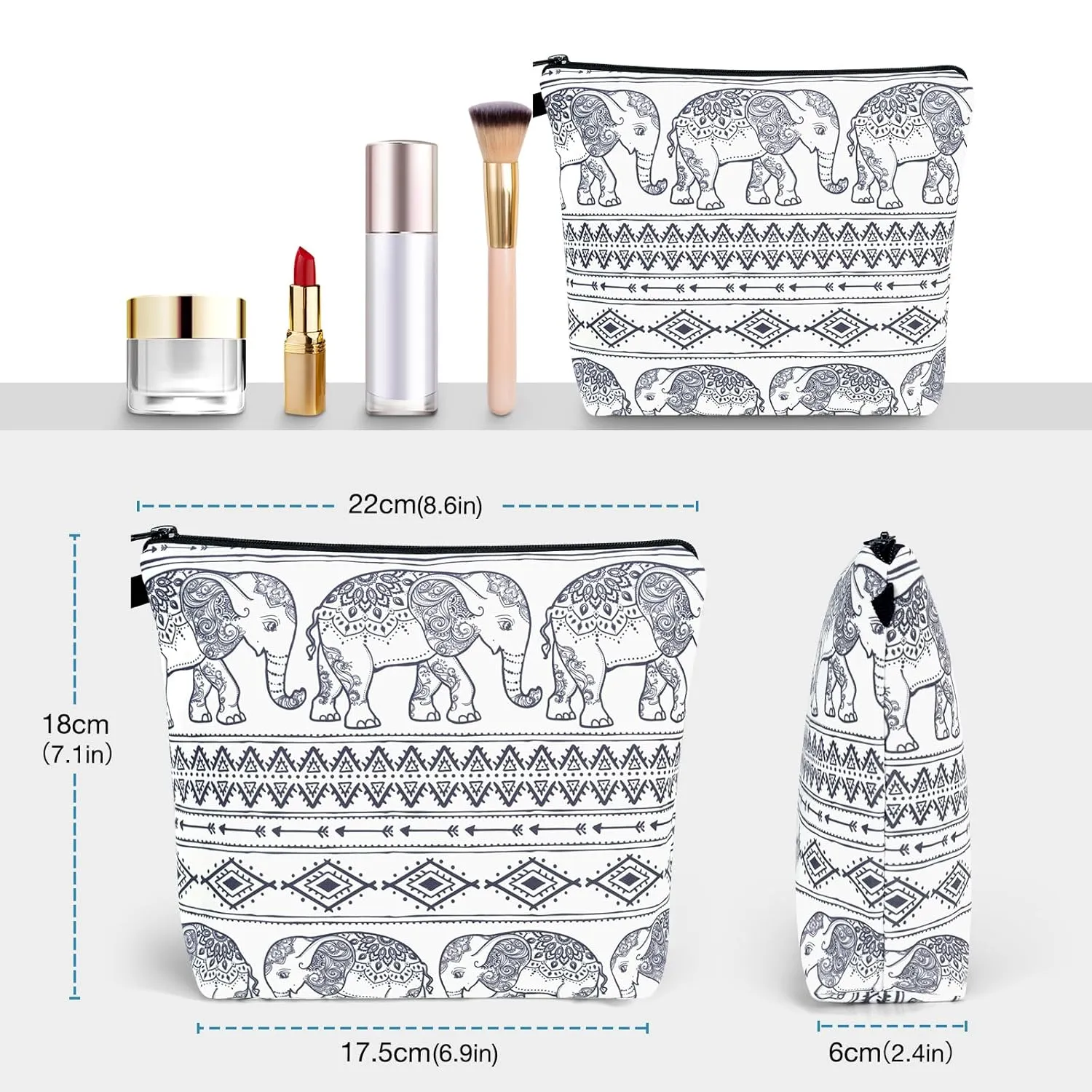 Noozion Large Makeup Bag Cosmetic Bag for Women Travel Bags Makeup Pouch for toiletries Water Resistant Girls Gift