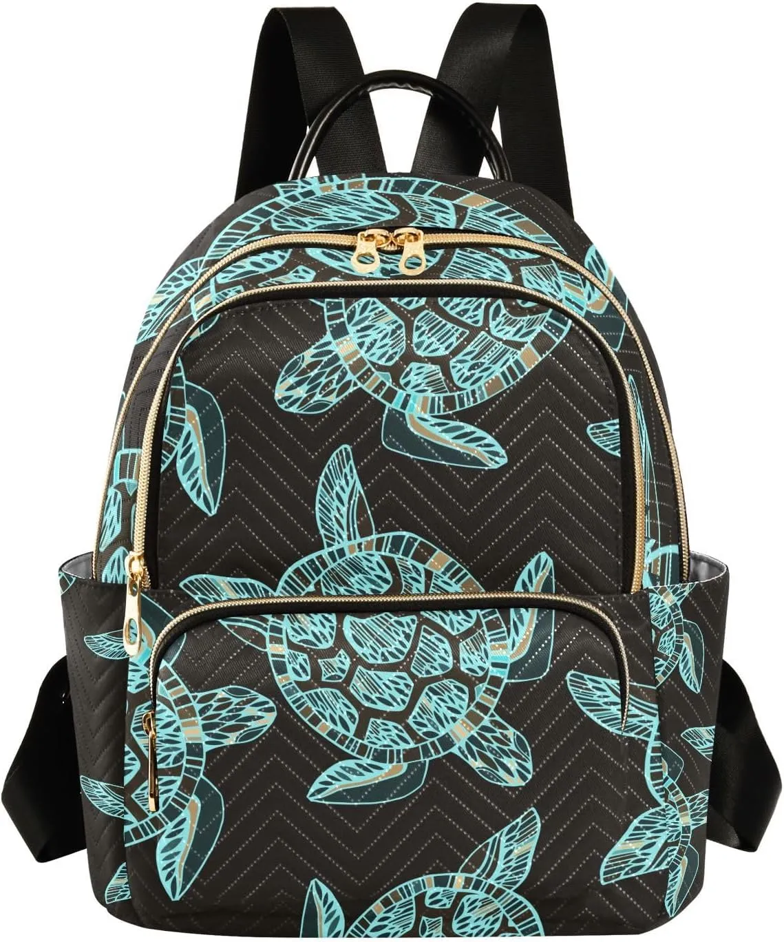 Ocean Women Fashion Backpack Sea Turtle Zen Aqua Sturdy Daily Bag Compact Regular Bag Diaper Bag