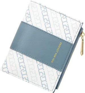 OIDERY Small Card Holder Wallet for Women, Bifold Compact Wallet with ID Window-Womens Wallet with Zipper Purse