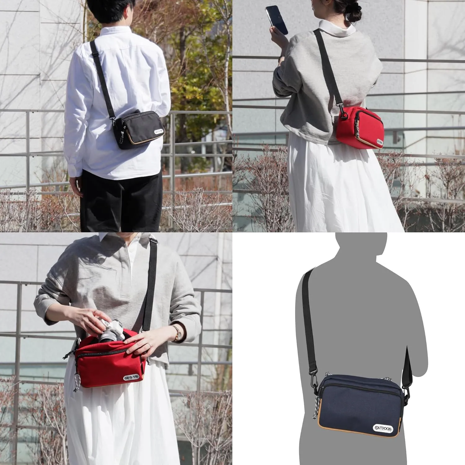 OUTDOOR PRODUCTS Camera Shoulder Bag 03 0.7 gal (2.5 L) Compact Bag Can Be Used As Inner Bag
