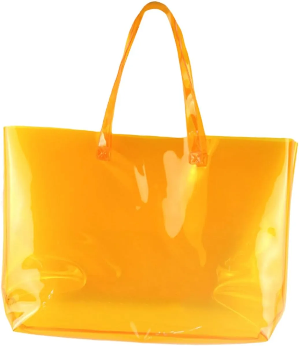 PartyKindom Elegant Pvc Shopping Bag Durable and Stylish Handbag for Women Ideal for Daily Parties and Travel