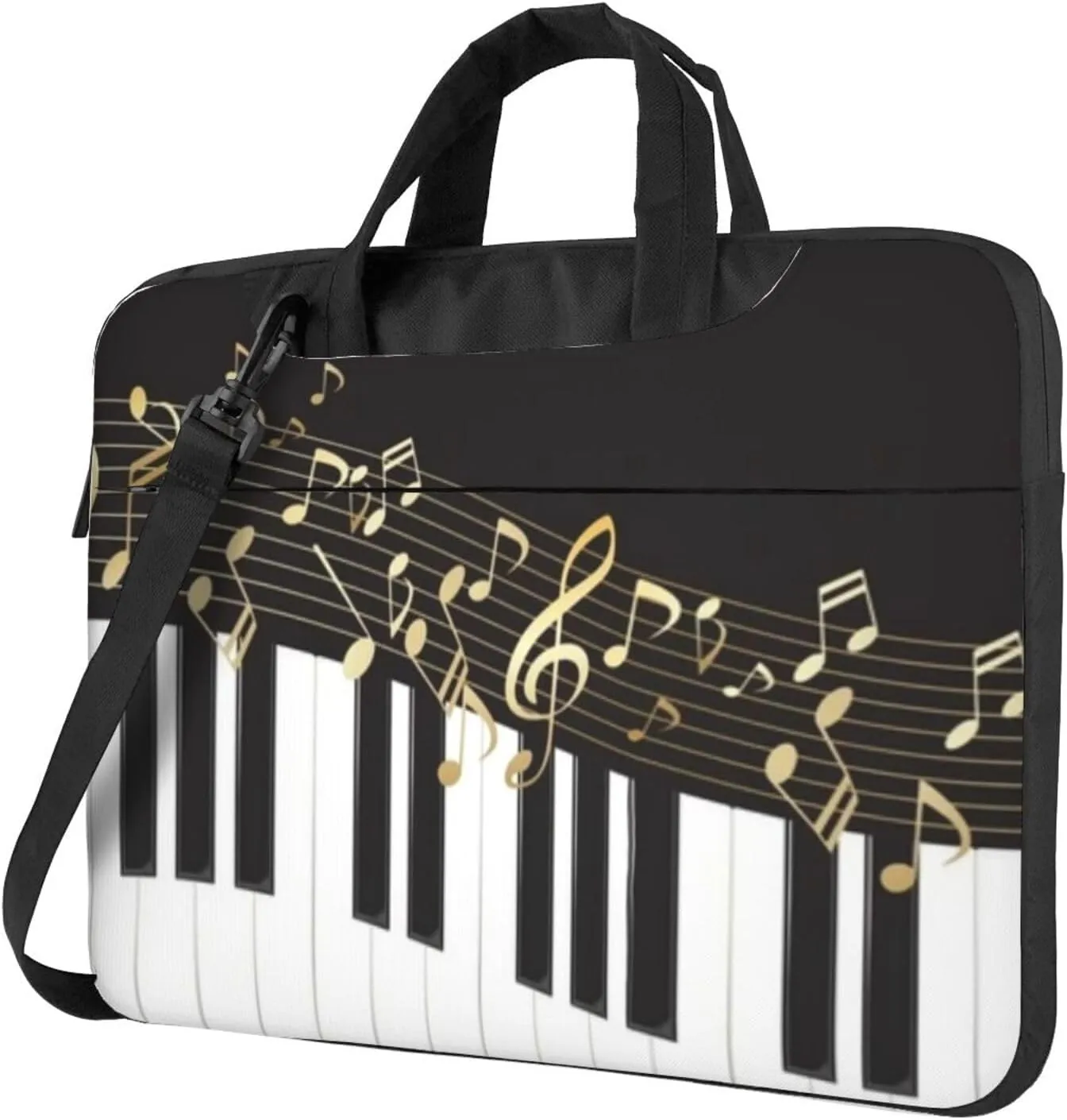 Piano Keyboard Stylish 13-15.6 Inch Laptop Bag For Man And Women, Computer Messenger Bag, Trendy Shoulder Strap Design