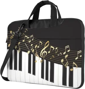 Piano Keyboard Stylish 13-15.6 Inch Laptop Bag For Man And Women, Computer Messenger Bag, Trendy Shoulder Strap Design