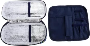Portable Cooler Bag Insulated Travel Pouch with Zipper Compact Design for Medicine Storage for Travel and Business Trips