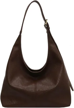 PU leather Hobo Bags for Women Stylish Slouchy Tote Handbag Large capacity 2pcs Vegan Tote Purse with Wallet